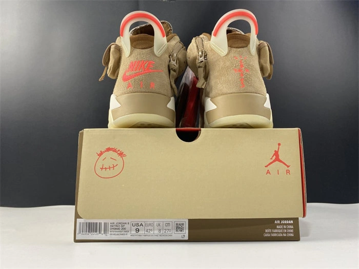 Casual Jordan6 Travis Scott British Khaki DH0690- 4041