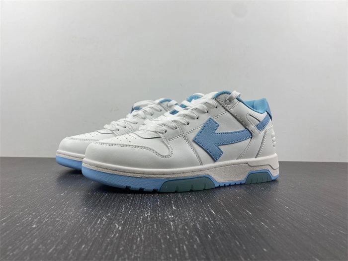 HighPerformance OFF-WHITE Out Of Office OOO 30 MM Low Tops White Light Blue OMIA189C99LEA 3106